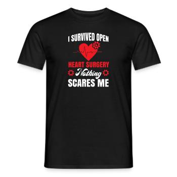 Don de réadaptation de l’hôpital OP Heart Transplant - T-shirt homme - noir - Devant - AI Model Male 178 light (178cm)
