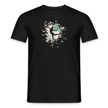 Grande éclaboussure de couleur de danse - T-shirt homme - noir - Devant - AI Model Male 178 light (178cm)