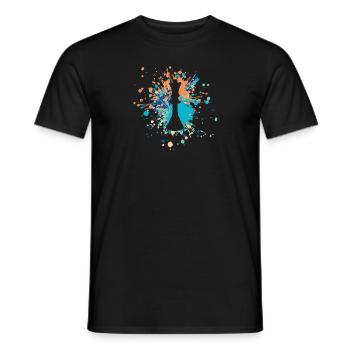 Chess Queen Color Splash - Men's T-Shirt - black - Front - AI Model Male 178 light (178cm)