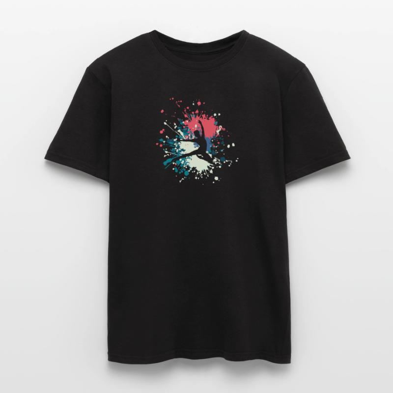 Éclaboussure de couleur d'expression de danse T-shirt homme