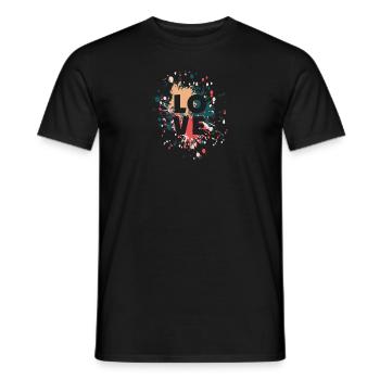 Éclaboussure de couleur d'amour - T-shirt homme - noir - Devant - AI Model Male 178 light (178cm)