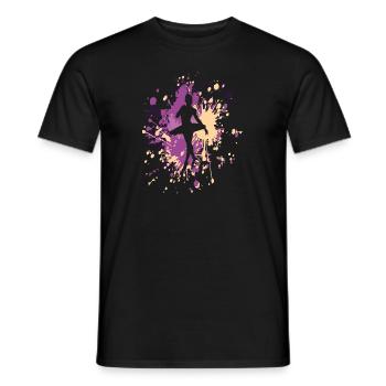 Éclaboussure de couleur de ballerine de danse - T-shirt homme - noir - Devant - AI Model Male 178 light (178cm)