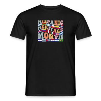 National Hispanic Heritage Month Latin Flags - Men's T-Shirt - black - Front - AI Model Male 178 light (178cm)