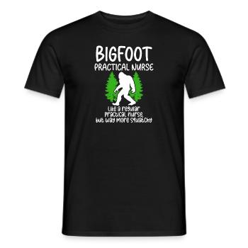 Bigfoot Party fournit une infirmière Bigfoot - T-shirt homme - noir - Devant - AI Model Male 178 light (178cm)