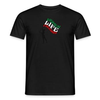 Cute Iranian Women - Women Life Freedom - Men's T-Shirt - black - Front - AI Model Male 178 light (178cm)