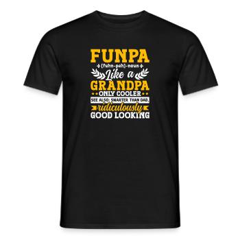 Funpa Definition Wie Ein Opa Nur Kühler - Männer T-Shirt - Schwarz - Vorne - AI Model Male 178 light (178cm)