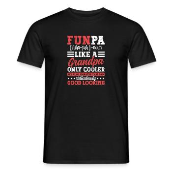 Funpa Definition Wie Ein Opa Nur Kühler - Männer T-Shirt - Schwarz - Vorne - AI Model Male 178 light (178cm)