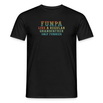 Funpa like a normal grandfather, only funnier - Men's T-Shirt - black - Front - AI Model Male 178 light (178cm)