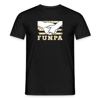 Funpa Us Flag Papa Opa Vatertag - Männer T-Shirt - Schwarz - Vorne - AI Model Male 178 light (178cm)