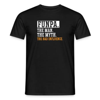 Funpa Definition Der Mann Der Mythos Der - Männer T-Shirt - Schwarz - Vorne - AI Model Male 178 light (178cm)