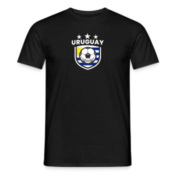 Équipe d’Uruguay de football Flag Football - T-shirt homme - noir - Devant - AI Model Male 178 light (178cm)