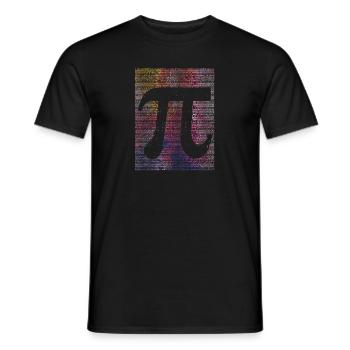 10000 digits Pi Day Sign Math Nerd Funny Math - Men's T-Shirt - black - Front - AI Model Male 178 light (178cm)
