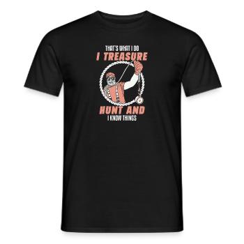 Magnetfischer Magnetangeln Schatzsuche - Männer T-Shirt - Schwarz - Vorne - AI Model Male 178 light (178cm)