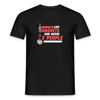 Magnet Fisherman Magnetic Fishing Treasure Hunt - Men's T-Shirt - black - Front - AI Model Male 178 light (178cm)