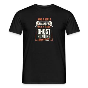Une courte obsession de chasse aux fantômes - T-shirt homme - noir - Devant - AI Model Male 178 light (178cm)