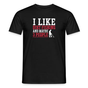 Metaldetektor Schatzsucher Schatzsuche - Männer T-Shirt - Schwarz - Vorne - AI Model Male 178 light (178cm)