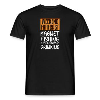 Magnetfischer Magnetangeln Schatzsuche - Männer T-Shirt - Schwarz - Vorne - AI Model Male 178 light (178cm)