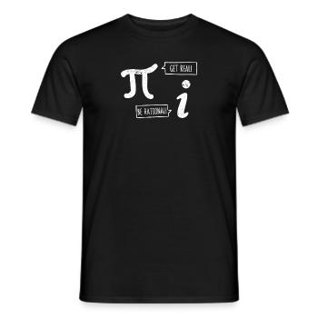 Pi-Tag Mathematics Teacher Professor Student - Men's T-Shirt - black - Front - AI Model Male 178 light (178cm)