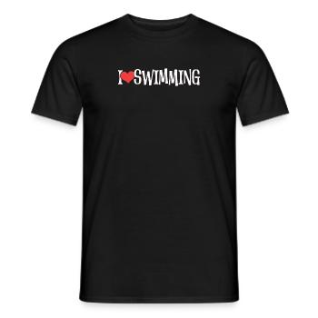 Schimmer Schwimmen I Love Swimming - Männer T-Shirt - Schwarz - Vorne - AI Model Male 178 light (178cm)
