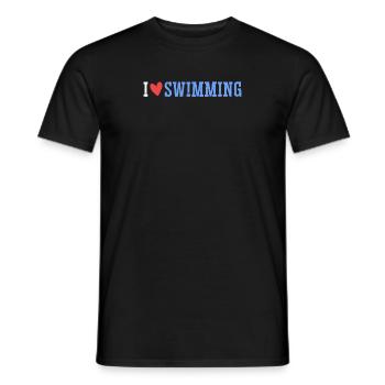 Schimmer Schwimmen I Love Swimming - Männer T-Shirt - Schwarz - Vorne - AI Model Male 178 light (178cm)