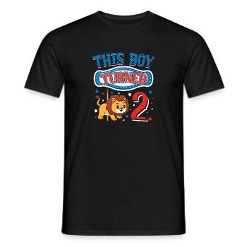 Karussell-geburtstagsfeier-löwe Dieser Junge - Männer T-Shirt - Schwarz - Vorne - AI Model Male 178 light (178cm)