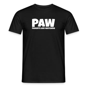 Parents are watching - Men's T-Shirt - black - Front - AI Model Male 178 light (178cm)