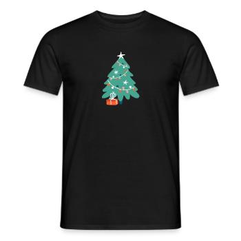 Christmas tree Christmas tree Christmas gift - Men's T-Shirt - black - Front - AI Model Male 178 light (178cm)