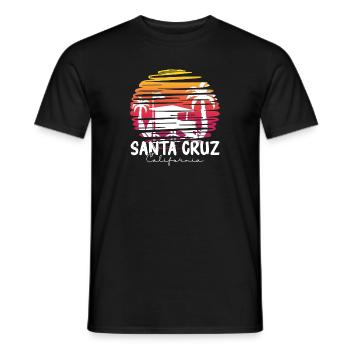 Santa Cruz California Summer Sun Palms Strand - Männer T-Shirt - Schwarz - Vorne - AI Model Male 178 light (178cm)