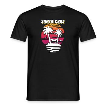 Santa Cruz California Summer Sun Palms Strand - Männer T-Shirt - Schwarz - Vorne - AI Model Male 178 light (178cm)
