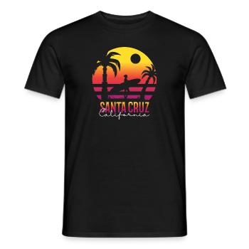 Santa Cruz California Summer Sun Palms Strand - Männer T-Shirt - Schwarz - Vorne - AI Model Male 178 light (178cm)