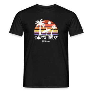 Santa Cruz California Summer Sun Palms Strand - Männer T-Shirt - Schwarz - Vorne - AI Model Male 178 light (178cm)