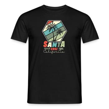 Santa Cruz California Summer Sun Palms Strand - Männer T-Shirt - Schwarz - Vorne - AI Model Male 178 light (178cm)