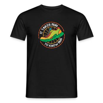 Lustiges Marathon Läufer Laufen Cross Country - Männer T-Shirt - Schwarz - Vorne - AI Model Male 178 light (178cm)