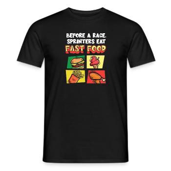 Lustiges Marathon Läufer Laufen Cross Country - Männer T-Shirt - Schwarz - Vorne - AI Model Male 178 light (178cm)