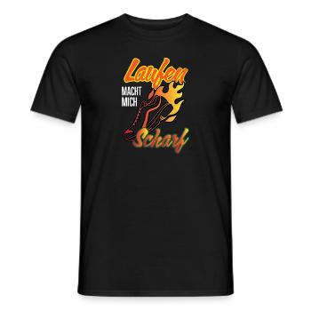 Lustiges Marathon Läufer Laufen Cross Country - Männer T-Shirt - Schwarz - Vorne - AI Model Male 178 light (178cm)