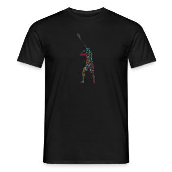Badminton Federball Spieler - Männer T-Shirt - Schwarz - Vorne - AI Model Male 178 light (178cm)