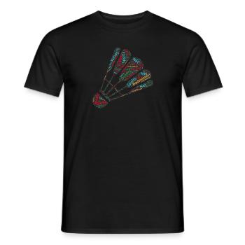 Badminton Federball Spieler - Männer T-Shirt - Schwarz - Vorne - AI Model Male 178 light (178cm)