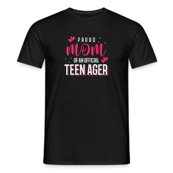 Fière maman d’un adolescent officiel pour ses 13 ans - T-shirt homme - noir - Devant - AI Model Male 178 light (178cm)