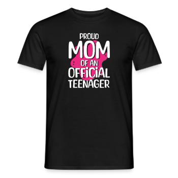 Fière maman d’un adolescent officiel pour ses 13 ans - T-shirt homme - noir - Devant - AI Model Male 178 light (178cm)