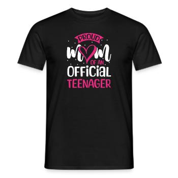 Fière maman d’un adolescent officiel pour ses 13 ans - T-shirt homme - noir - Devant - AI Model Male 178 light (178cm)