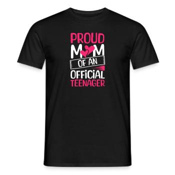 Fière maman d’un adolescent officiel pour ses 13 ans - T-shirt homme - noir - Devant - AI Model Male 178 light (178cm)