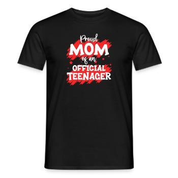 Fière maman d’un adolescent officiel pour ses 13 ans - T-shirt homme - noir - Devant - AI Model Male 178 light (178cm)