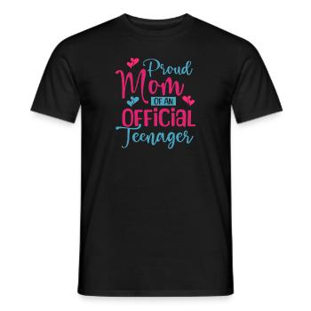 Fière maman d’un adolescent officiel pour ses 13 ans - T-shirt homme - noir - Devant - AI Model Male 178 light (178cm)
