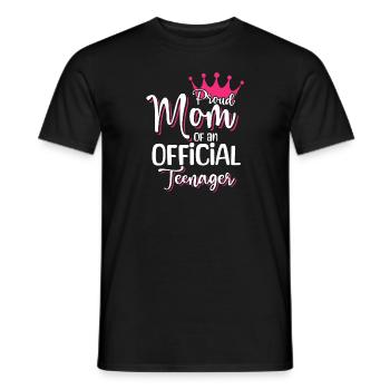 Fière maman d’un adolescent officiel pour ses 13 ans - T-shirt homme - noir - Devant - AI Model Male 178 light (178cm)