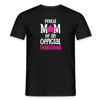 Fière maman d’un adolescent officiel pour ses 13 ans - T-shirt homme - noir - Devant - AI Model Male 178 light (178cm)