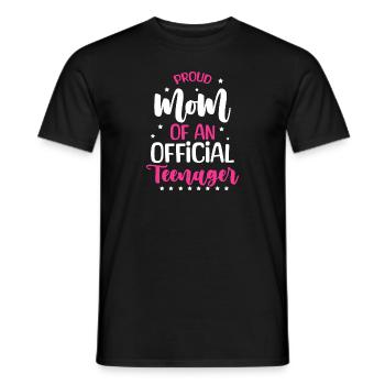 Fière maman d’un adolescent officiel pour ses 13 ans - T-shirt homme - noir - Devant - AI Model Male 178 light (178cm)
