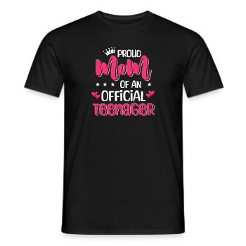 Fière maman d’un adolescent officiel pour ses 13 ans - T-shirt homme - noir - Devant - AI Model Male 178 light (178cm)