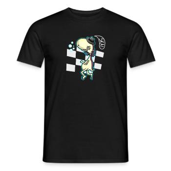 Axolotl Skaxolotl Ska with Hat - Men's T-Shirt - black - Front - AI Model Male 178 light (178cm)