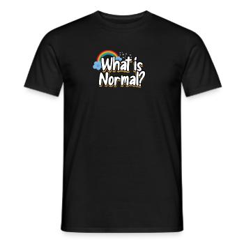 What is standard time for modern thinking lqbtq - Men's T-Shirt - black - Front - AI Model Male 178 light (178cm)