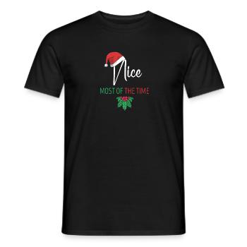 Nice La plupart du temps drôle de couples de Noël - T-shirt homme - noir - Devant - AI Model Male 178 light (178cm)